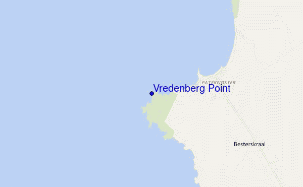 mapa de localização de Vredenberg Point