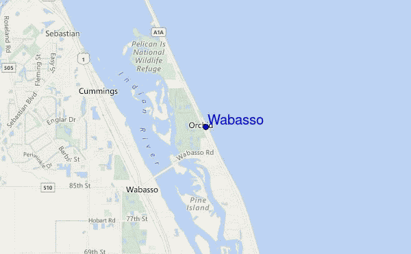 mapa de localização de Wabasso