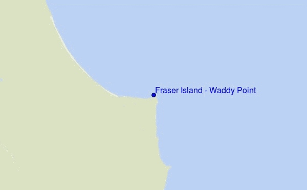 mapa de localização de Fraser Island - Waddy Point