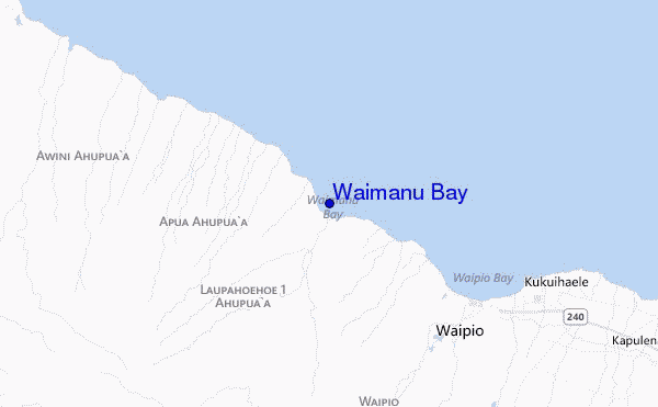 mapa de localização de Waimanu Bay