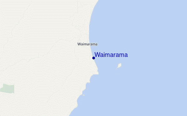 mapa de localização de Waimarama
