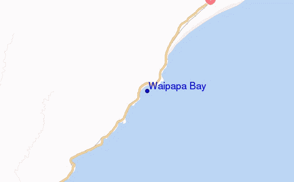 mapa de localização de Waipapa Bay