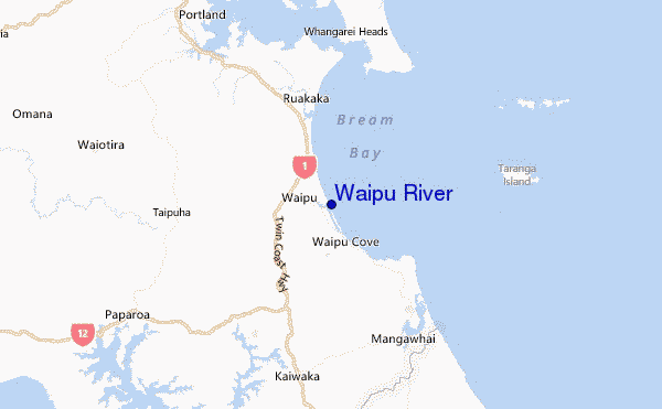 Waipu River Location Map