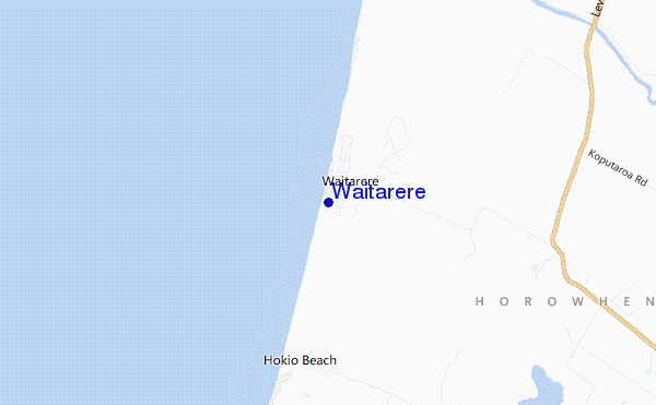 mapa de localização de Waitarere