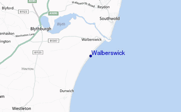 mapa de localização de Walberswick