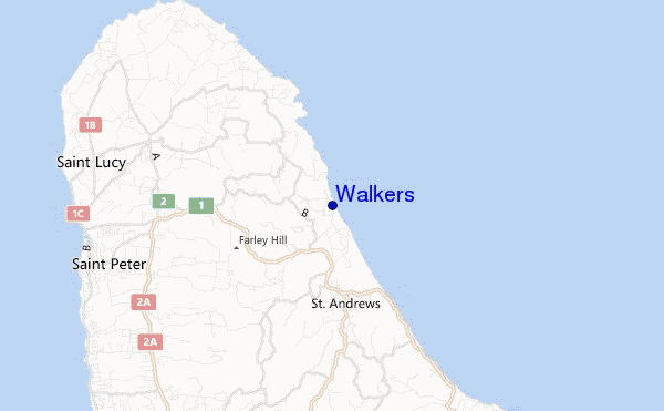 mapa de localização de Walkers