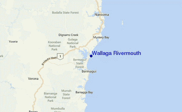 Wallaga Rivermouth Location Map