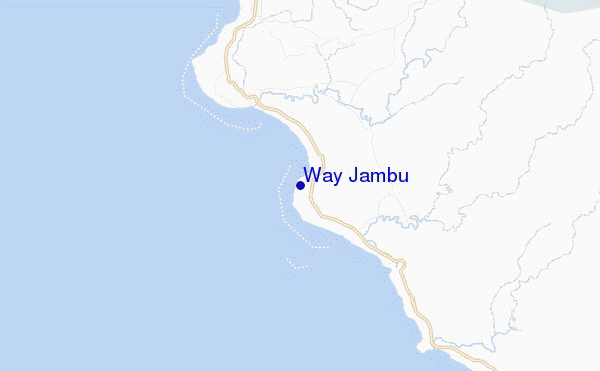 mapa de localização de Way Jambu