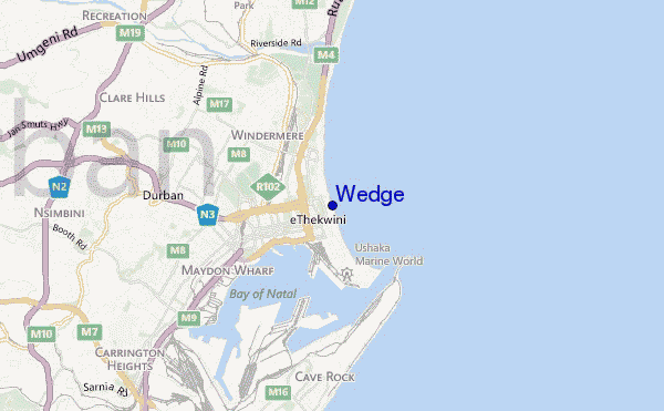 mapa de localização de Wedge