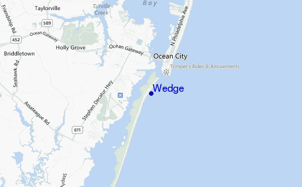 mapa de localização de Wedge