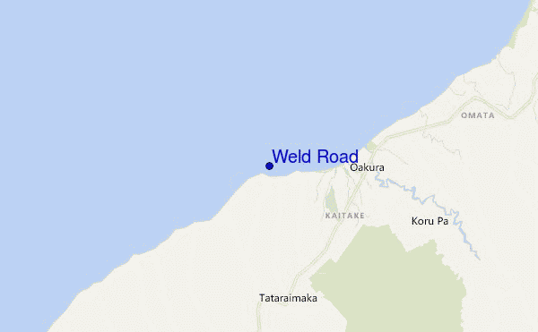 mapa de localização de Weld Road