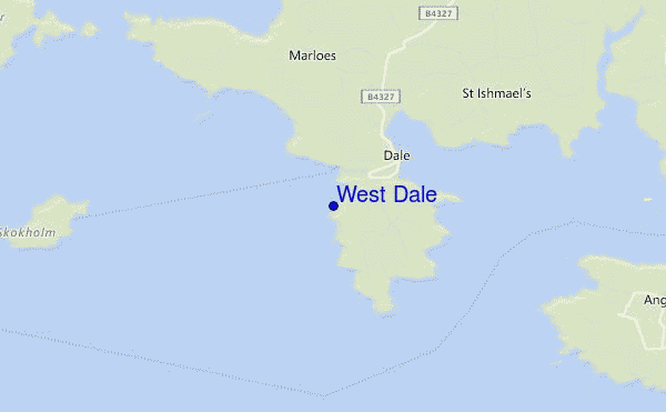 mapa de localização de West Dale