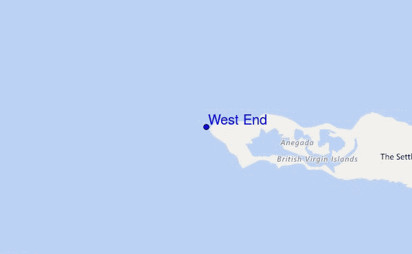mapa de localização de West End