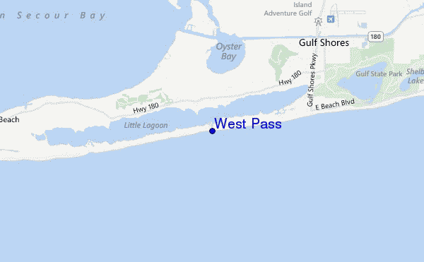mapa de localização de West Pass