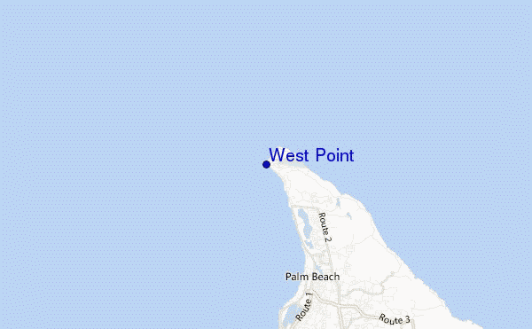 mapa de localização de West Point