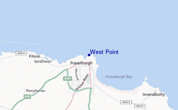 mapa de localização de West Point
