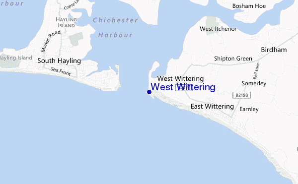 mapa de localização de West Wittering