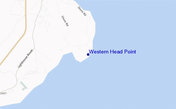 mapa de localização de Western Head Point