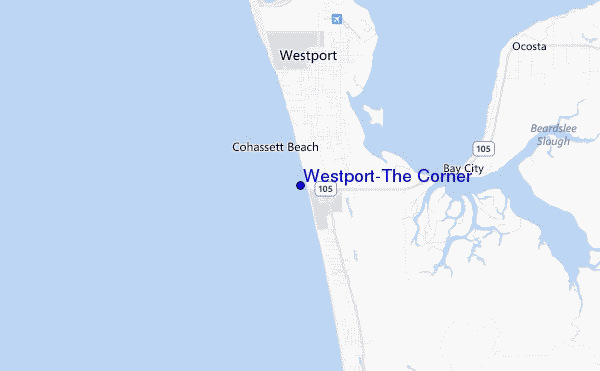 mapa de localização de Westport-The Corner