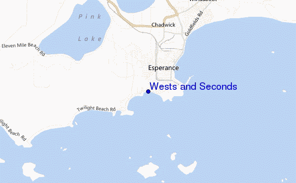 mapa de localização de Wests and Seconds