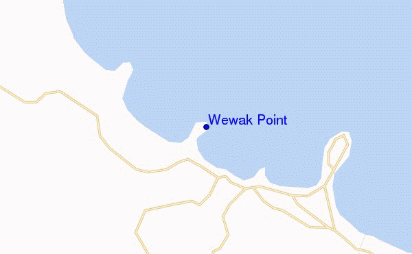 mapa de localização de Wewak Point