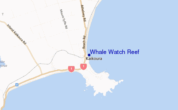 mapa de localização de Whale Watch Reef