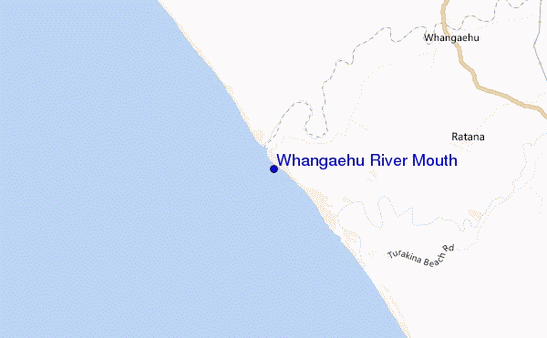 mapa de localização de Whangaehu River Mouth