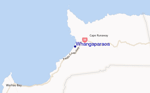 mapa de localização de Whangaparaoa