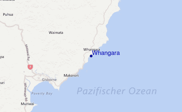 Whangara Location Map