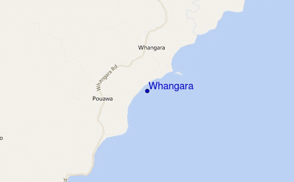 mapa de localização de Whangara