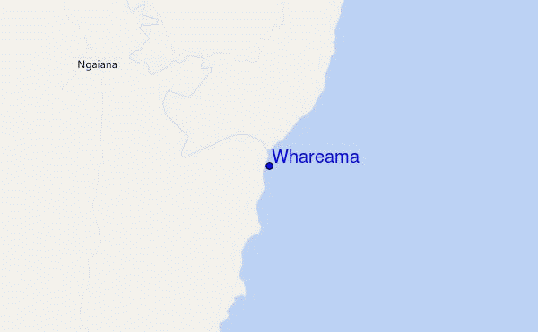 mapa de localização de Whareama
