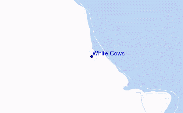 mapa de localização de White Cows