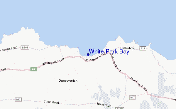 mapa de localização de White Park Bay