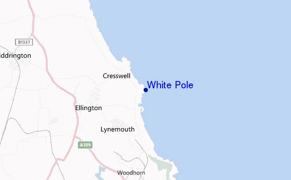 mapa de localização de White Pole