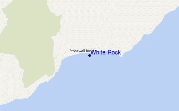 mapa de localização de White Rock