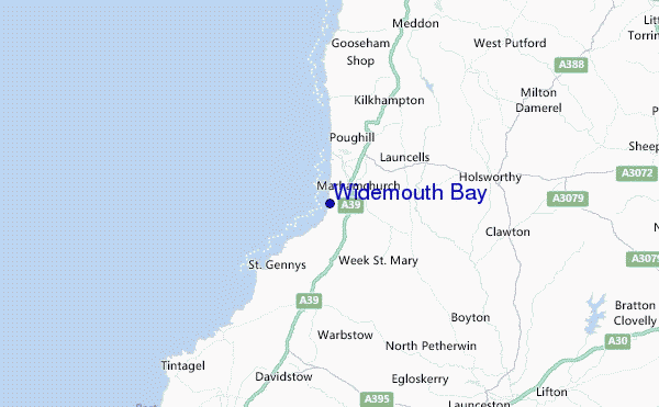 Widemouth Bay Location Map