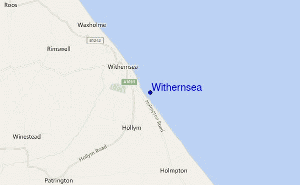 mapa de localização de Withernsea
