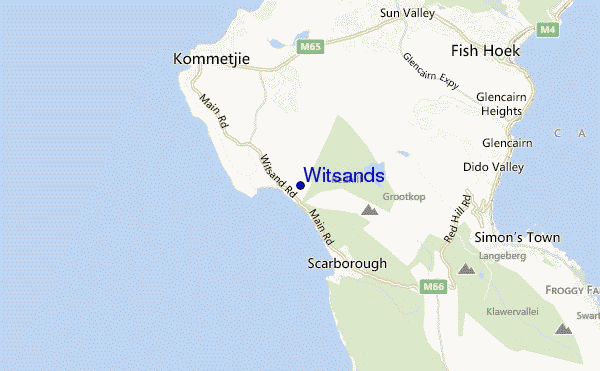 mapa de localização de Witsands