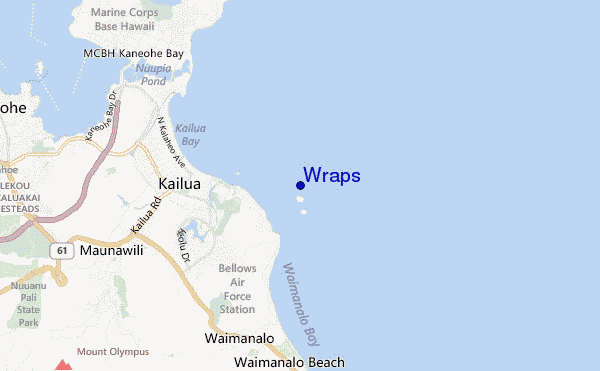 mapa de localização de Wraps