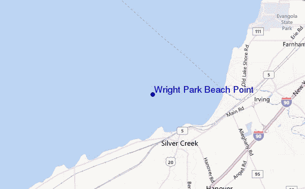 mapa de localização de Wright Park Beach Point