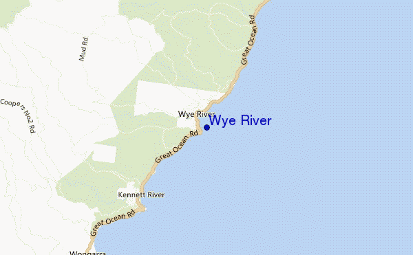 mapa de localização de Wye River