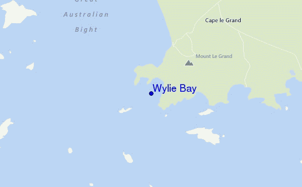 mapa de localização de Wylie Bay