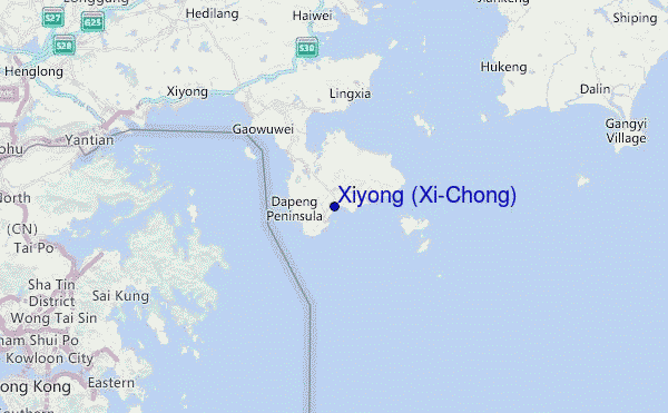 Xiyong (Xi-Chong) Location Map