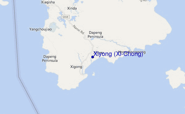 mapa de localização de Xiyong (Xi-Chong)