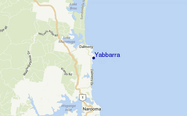 mapa de localização de Yabbarra