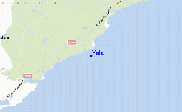 mapa de localização de Yala