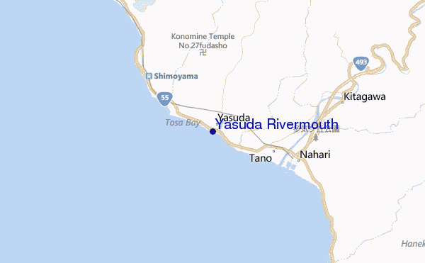 mapa de localização de Yasuda Rivermouth