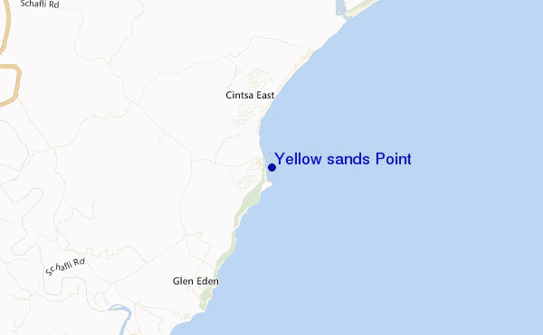 mapa de localização de Yellow sands Point