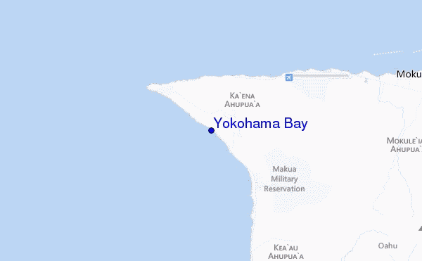 mapa de localização de Yokohama Bay