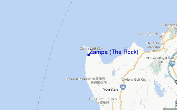 mapa de localização de Zampa (The Rock)